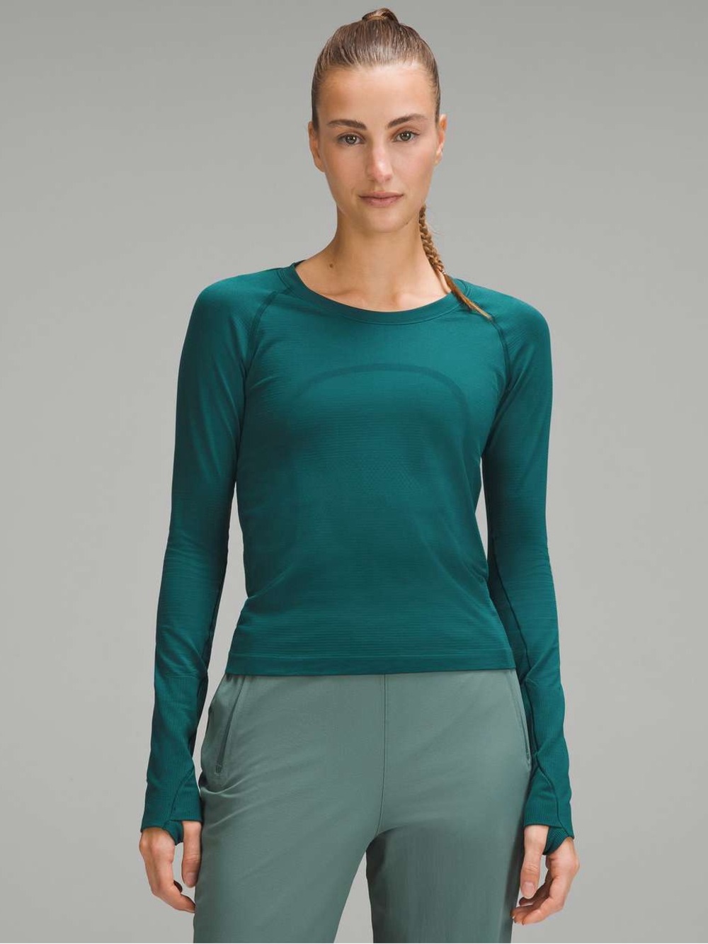 Lululemon Swiftly Tech Long Sleeve 2.0 *Race Length in Storm Teal - 6